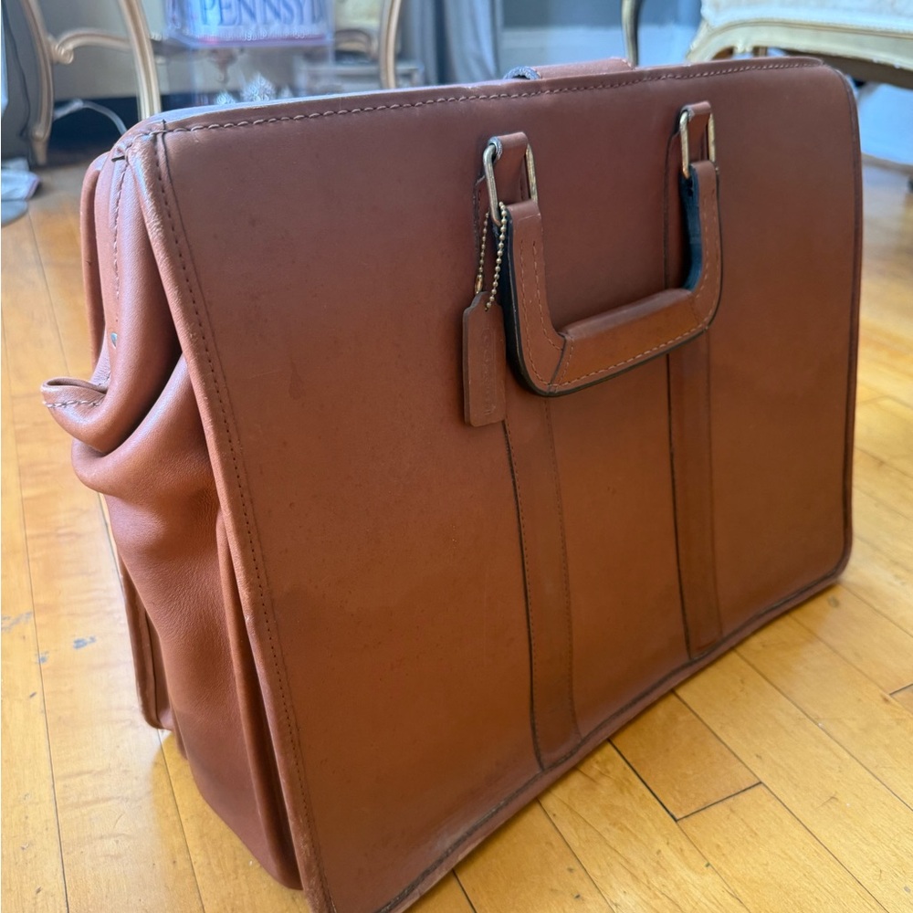 COACH Vintage Leather Legal Briefcase Laptop Attaché with Combination Lock 5420